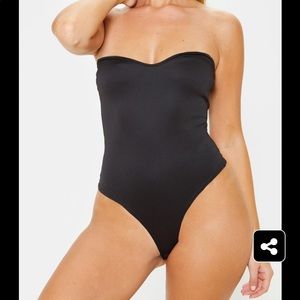 NWT Black Strapless Bodysuit